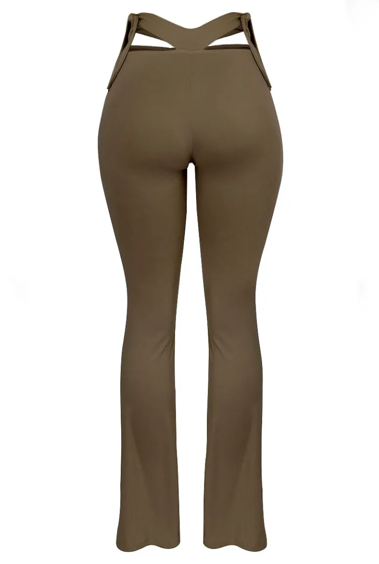 Sheridan Flare Leggings - Brown