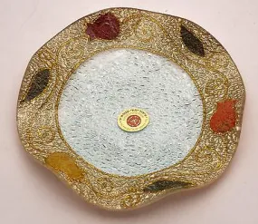 Small Shabbat Kiddush Plate In Hand Made Painting & Design.