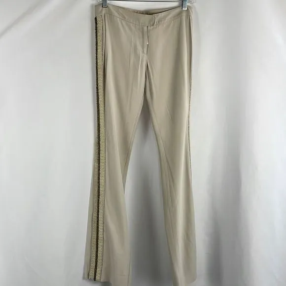 Stella McCartneycream with beaded sides slacks