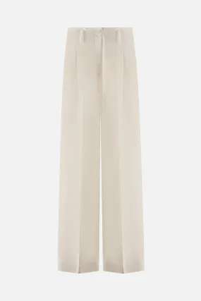 stretch wool wide-leg pants