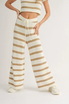 Sure! Here’s an optimized title for the e-commerce product:

Cozy Striped Knitted Lounge Pants for Ultimate Comfort