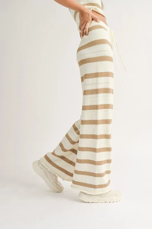 Sure! Here’s an optimized title for the e-commerce product:

Cozy Striped Knitted Lounge Pants for Ultimate Comfort