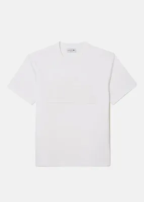 T-shirt  Lacoste relaxed fit  avec badge matelassé blanc