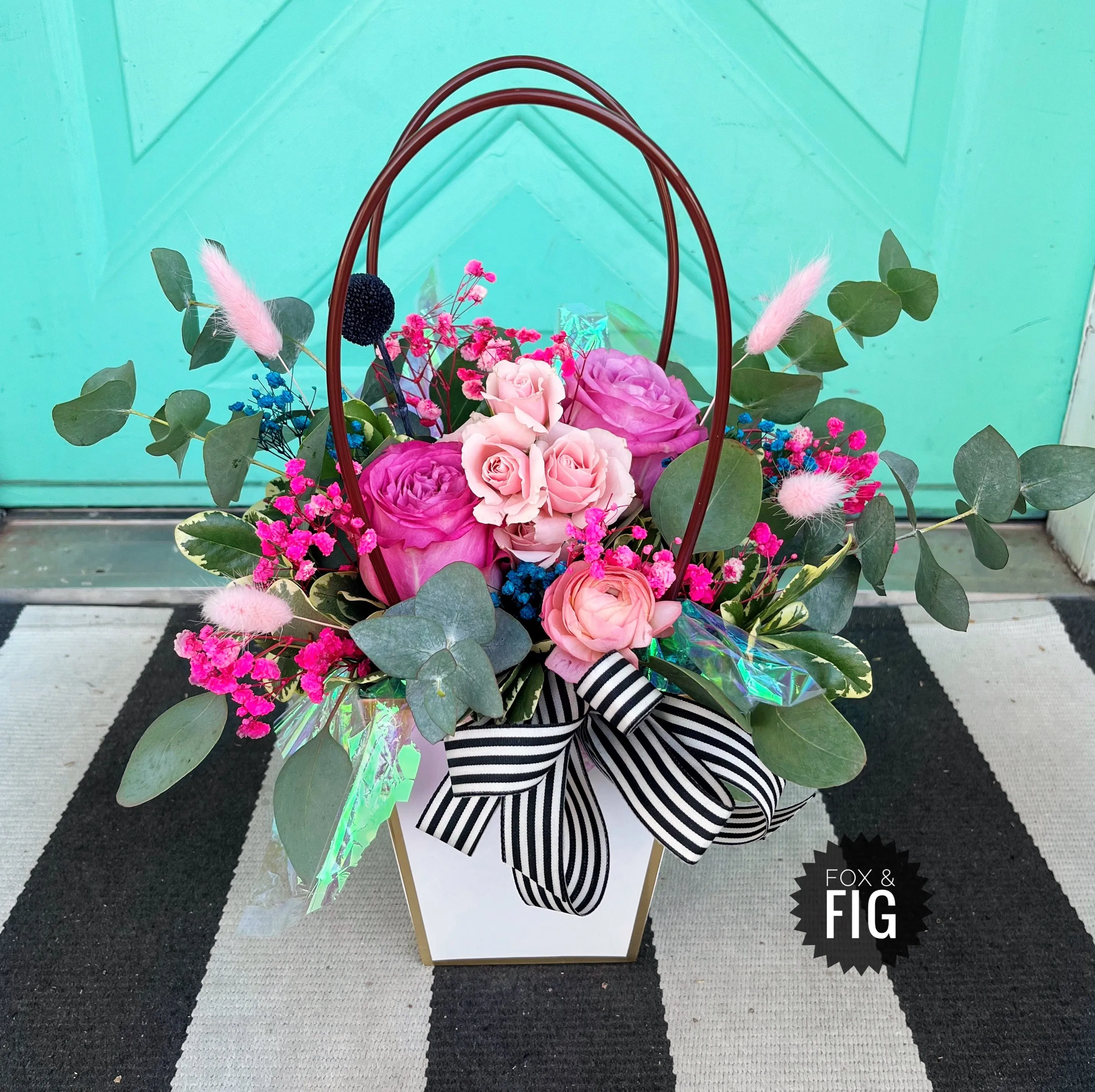 Tall Floral Boxed Totes