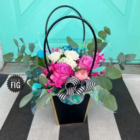 Tall Floral Boxed Totes