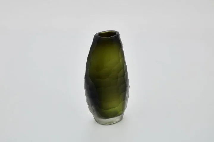 The Foundry House Calypso Olivine Vase Glass