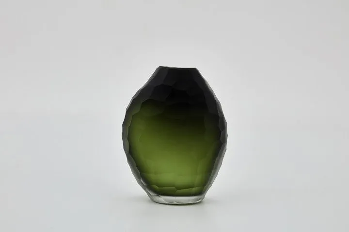 The Foundry House Calypso Olivine Vase Glass