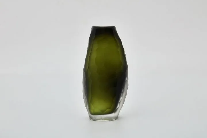 The Foundry House Calypso Olivine Vase Glass