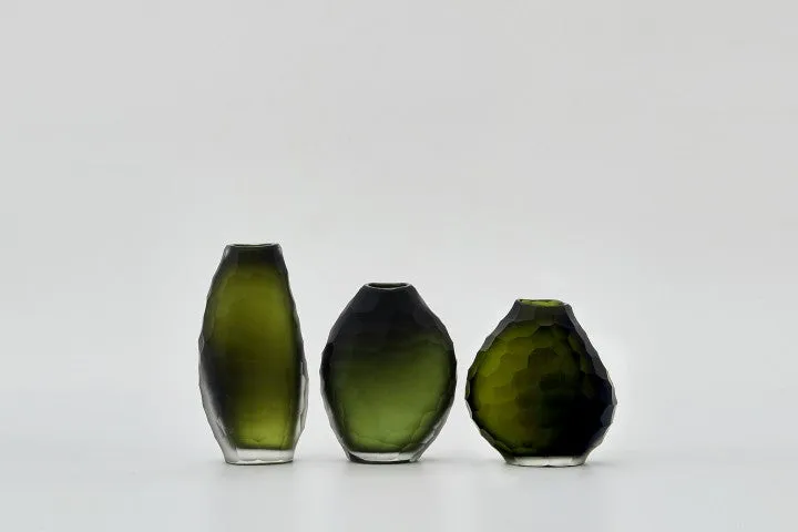 The Foundry House Calypso Olivine Vase Glass