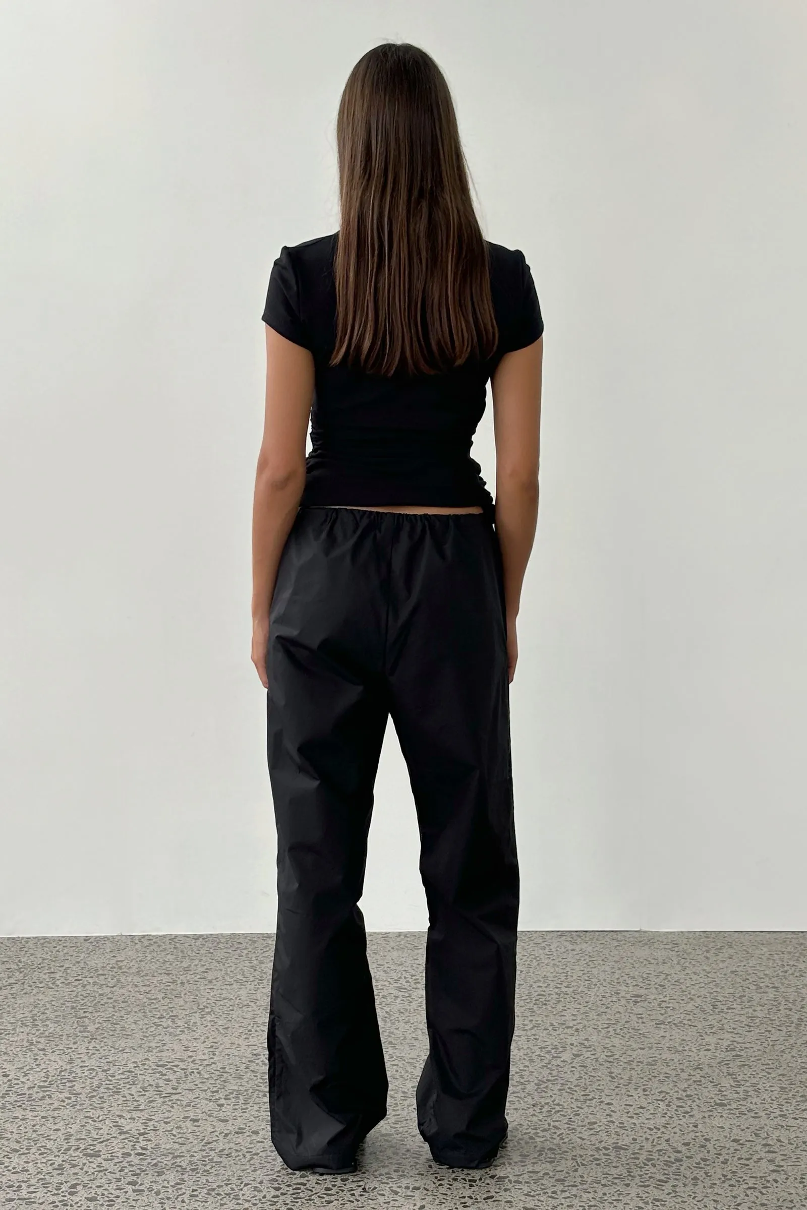 Thirties Straight Cotton Pant in Black