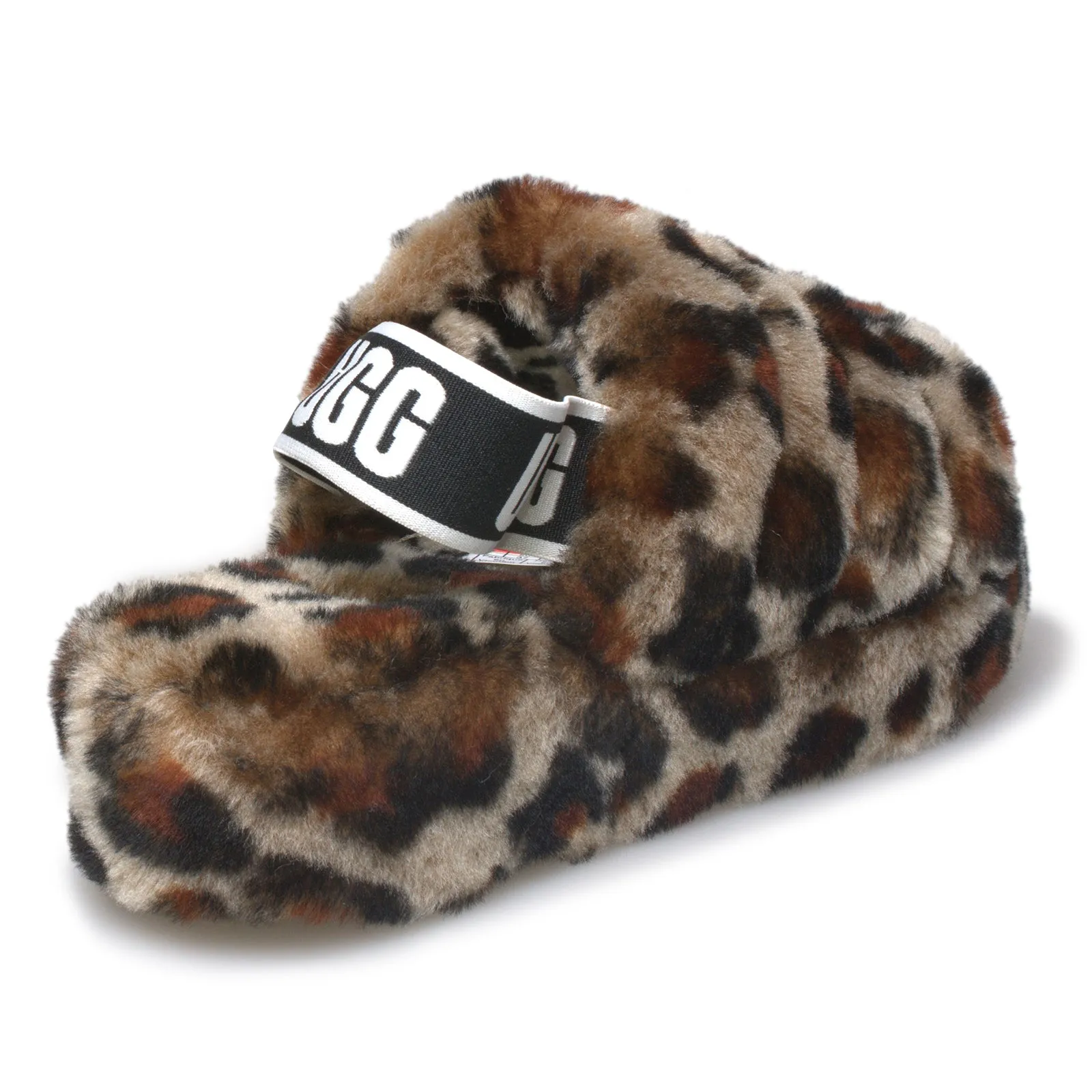 UGG Fluff Yeah Slide Leopard Slippers - Women's