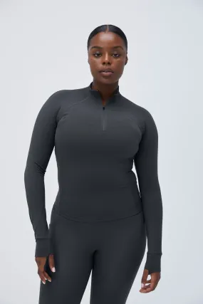 Ultimate Long Sleeve Quarter Zip Top - Graphite Grey