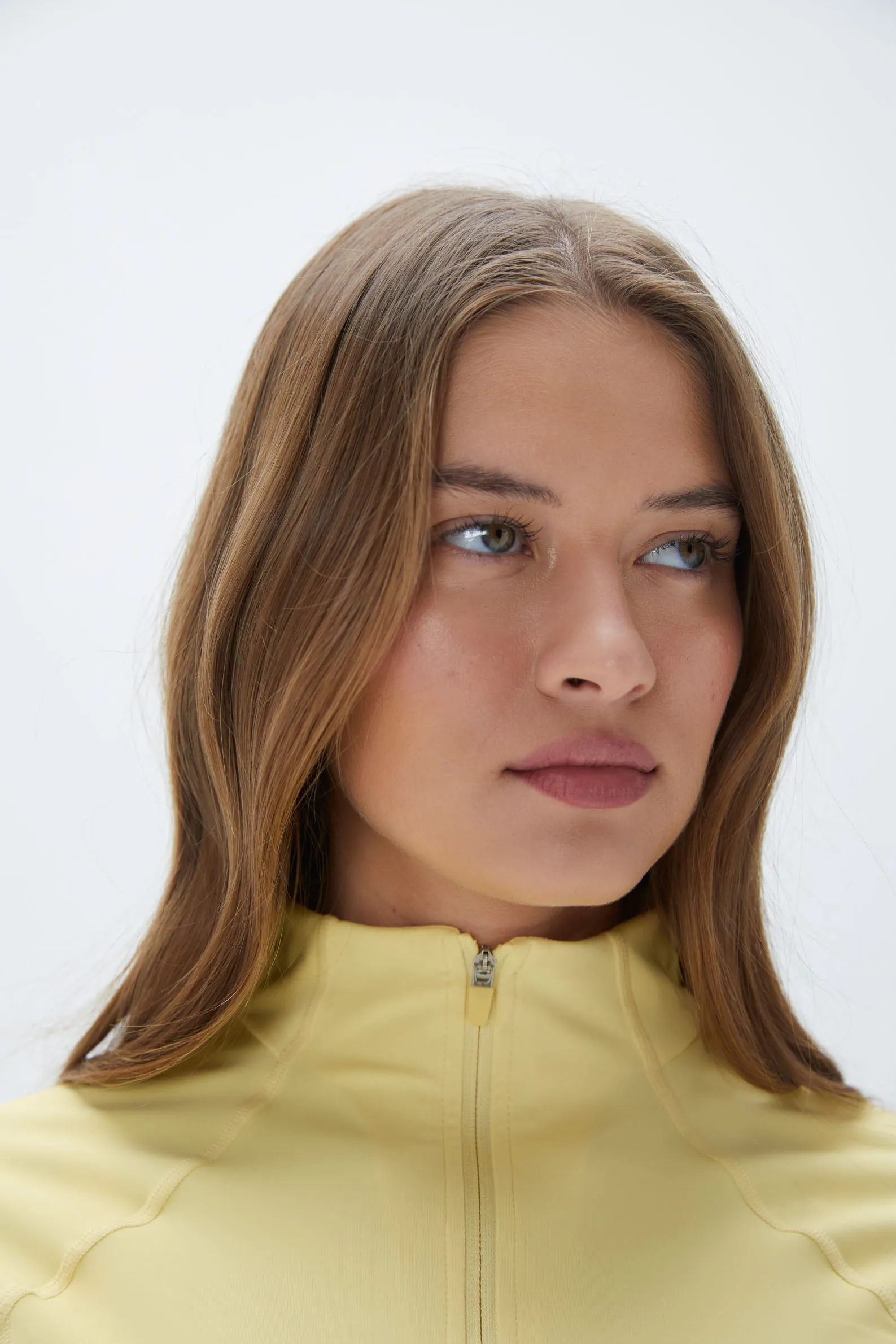 Ultimate Long Sleeve Quarter Zip Top - Lemon Yellow