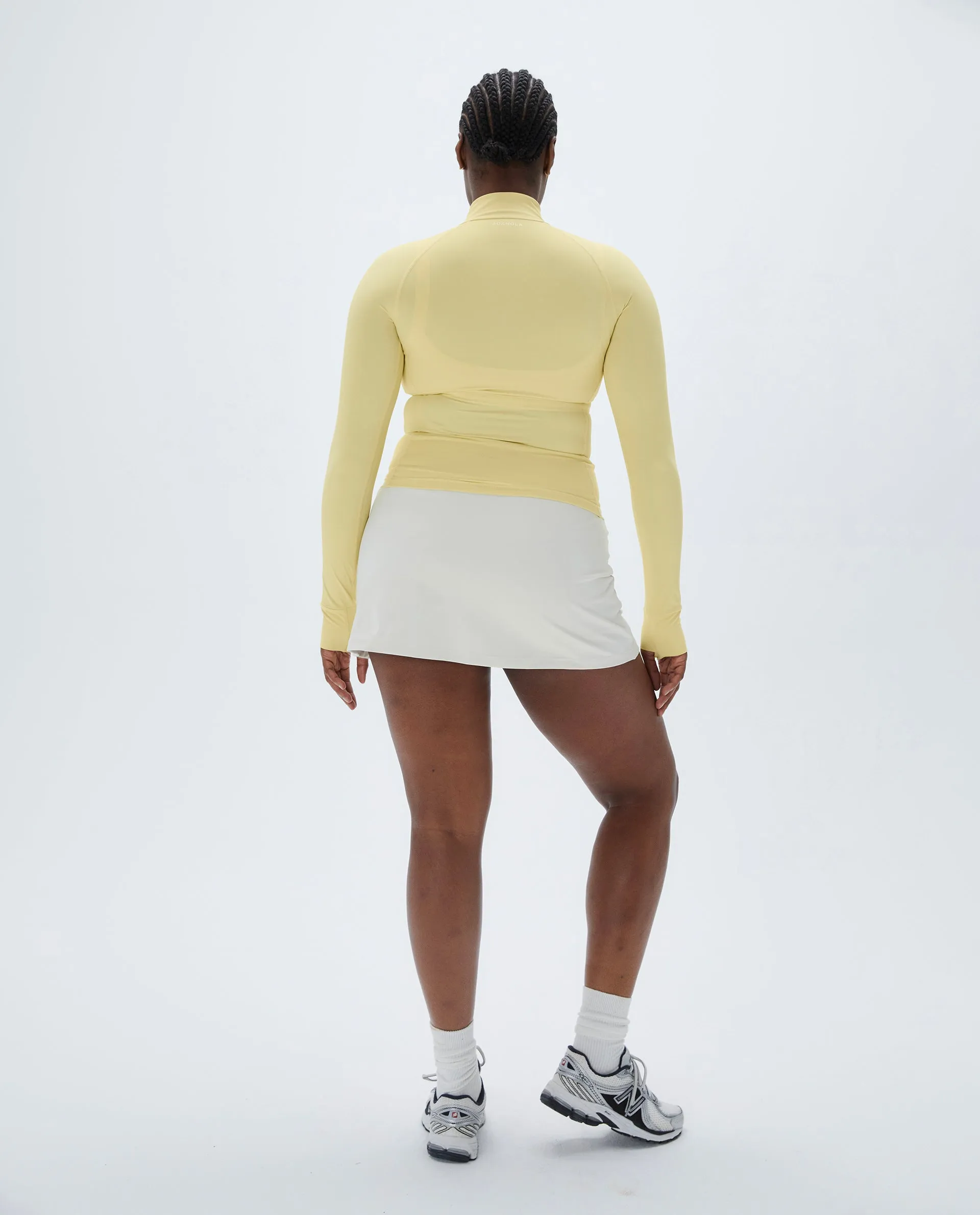 Ultimate Long Sleeve Quarter Zip Top - Lemon Yellow