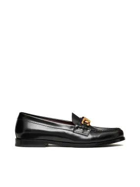 VLOGO CHAIN MOCCASIN IN CALFSKIN