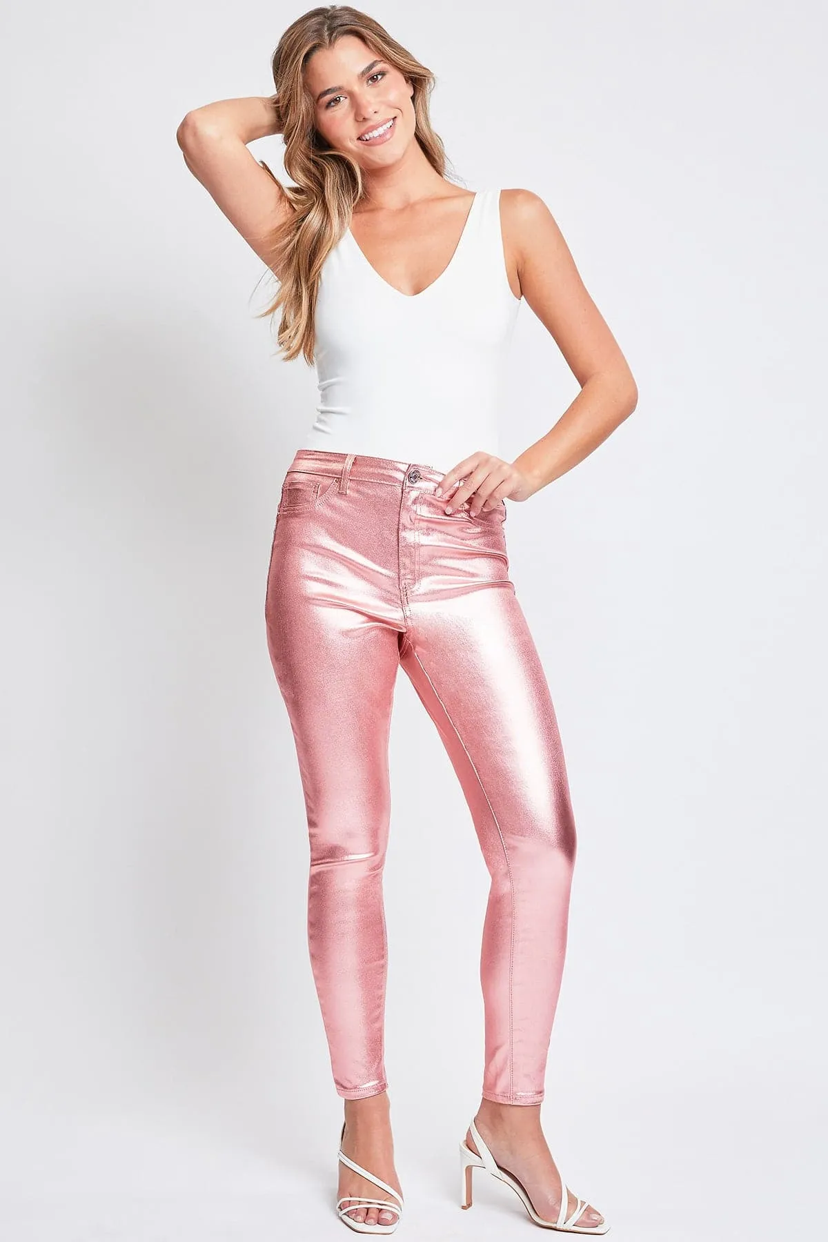 Women's  Metallic Hyperstretch Skinny Pants